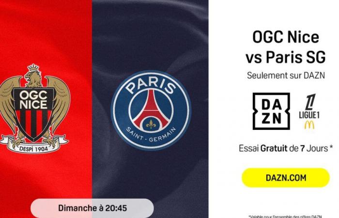 Nice – PSG: the good DAZN plan to watch the match for free