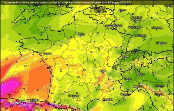 a violent storm expected on Wednesday?