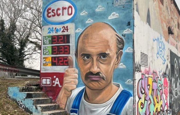 Avignon. When the graffiti artist Lekto “sketched” Michel Blanc as a gas station attendant