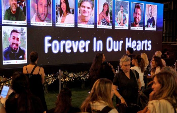 in Tel Aviv, relatives of the victims of the Nova festival pay their respects