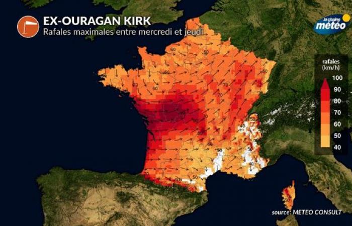 Hurricane Kirk: heading towards Europe, France hit Wednesday and Thursday