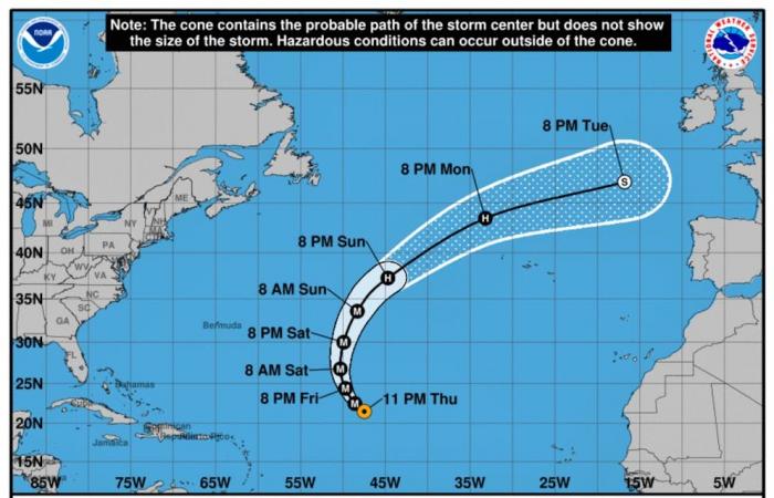 Currently in the middle of the Atlantic: Will powerful Hurricane Kirk have an impact on Switzerland?