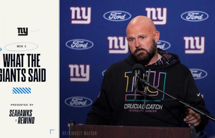 What The Giants Said – 2024 Week 5: Seahawks vs. Giants