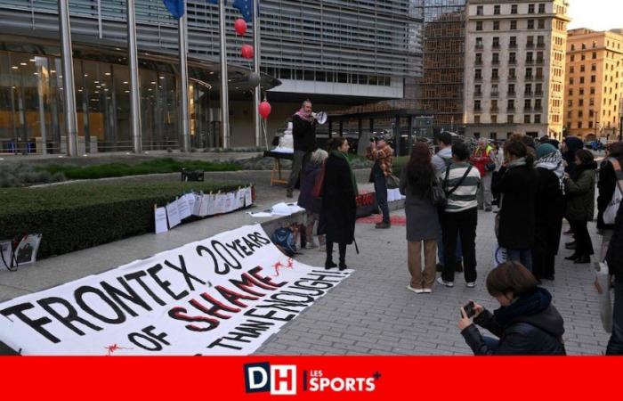 Brussels: A poster campaign to demand the abolition of the European agency Frontex