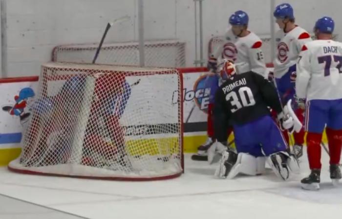 VIDEO: Mike Matheson hit the net head-on