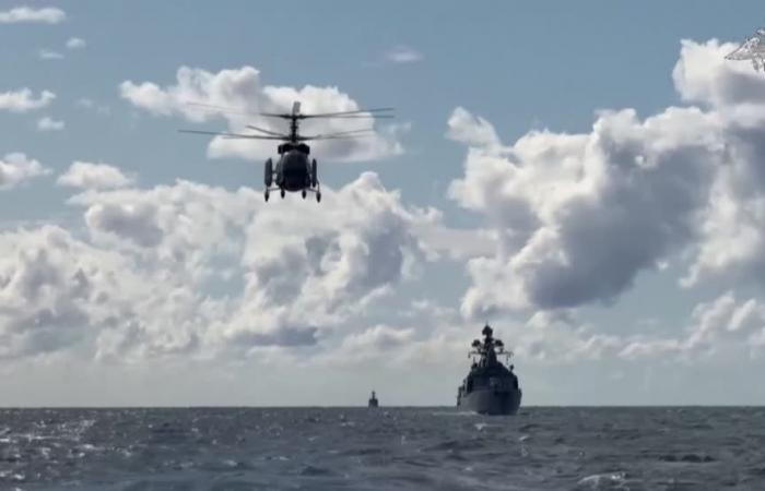 Chinese and Russian ships conduct patrol in the Pacific Ocean