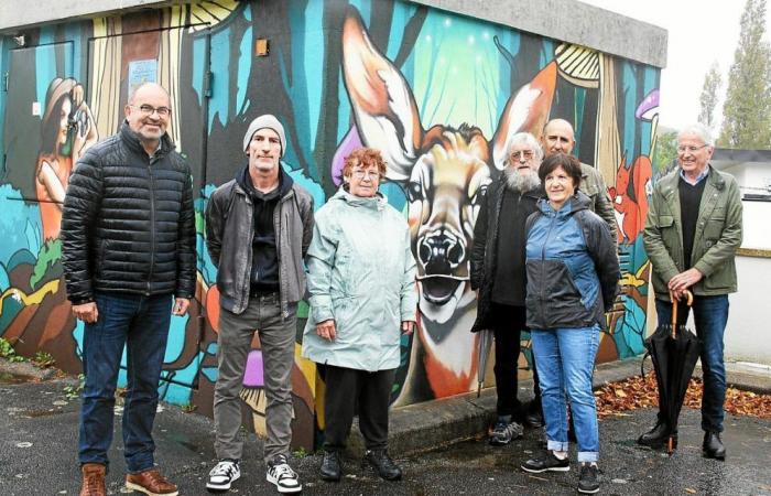 In Quimper, a new graffiti by Hoz, rue de la biche in Kerfeunteun