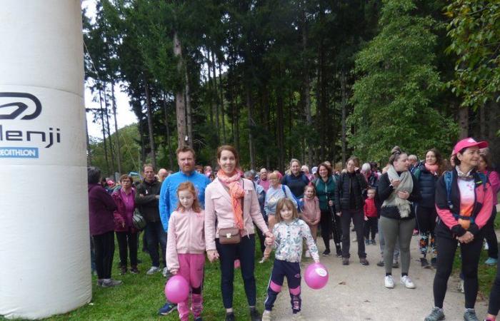 More than 300 people walk against breast cancer