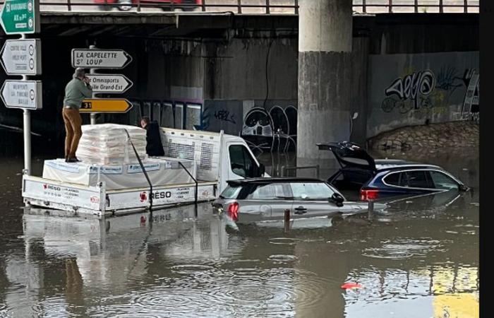 Flooded neighborhoods, cars under water, torrential rains, accumulations of up to 70 mm: impressive images of the floods in Marseille