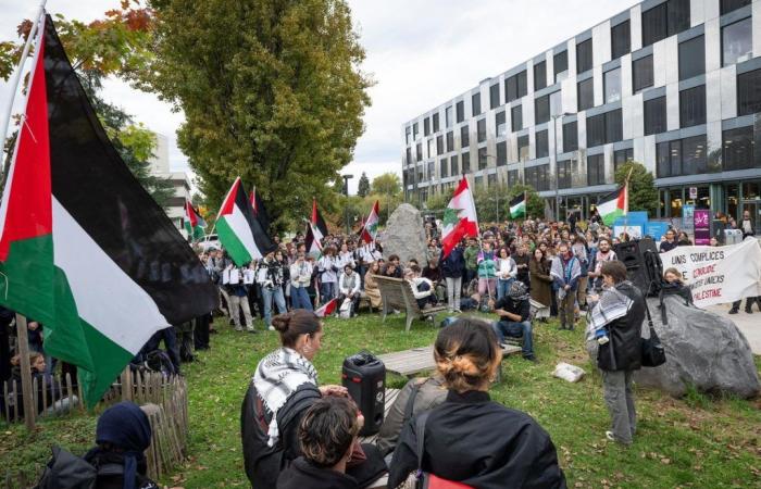 Lausanne: pro-Palestinian demonstration on the UNIL campus