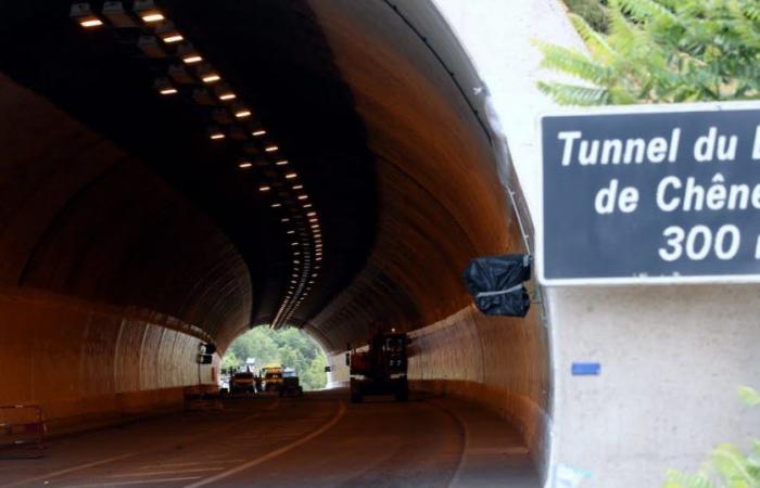 the Bois de Chênes tunnel, in Hayange, closed two nights for work this week