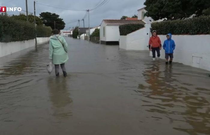 “A month’s rainfall fell during the day”: Noirmoutier under water after the passage of Storm Kirk