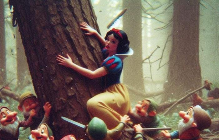 10 scenes where Snow White fights against and the 7 dwarves