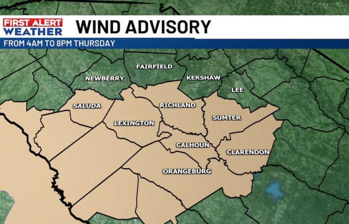 We’re expecting some strong winds Thursday as Hurricane Milton moves east over the Atlantic Ocean.