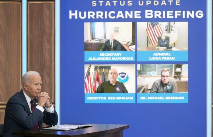 Biden declares a state of emergency…and Harris warns of a “historic” hurricane