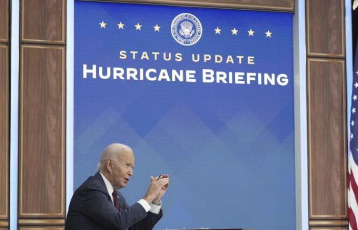 Before the feared arrival of Hurricane Milton in Florida, Joe Biden accuses Donald Trump of “undermining the confidence” of the populations