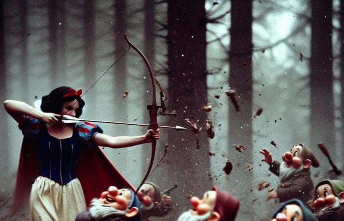 10 scenes where Snow White fights against and the 7 dwarves