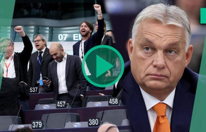 In the European Parliament, “Bella ciao” sung by these MEPs after Viktor Orbán’s speech