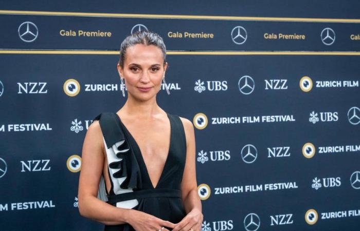 Alicia Vikander is happy to be back in Zurich