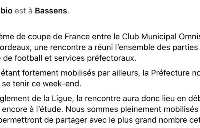 Coupe de France: the Girondins will not play this weekend against Bassens