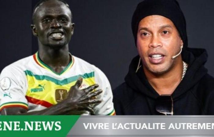 Ronaldinho imitates his idol Sadio Mané (photo)