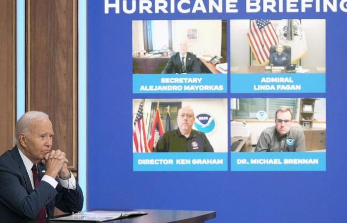 Biden declares a state of emergency in Florida…and Harris warns of a “historic” hurricane