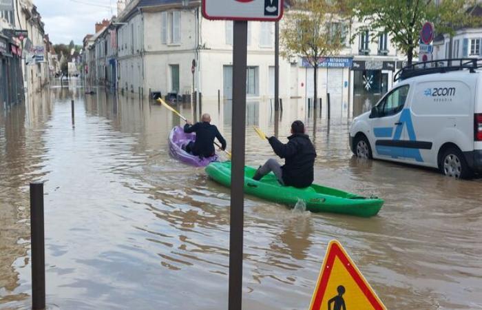 Storm Kirk in Seine-et-Marne: the center of Crécy-la-Chapelle in turn flooded