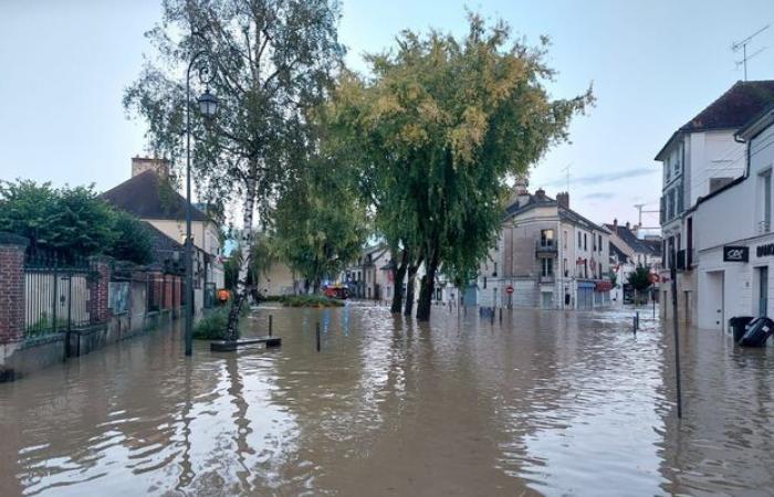 Storm Kirk in Seine-et-Marne: the center of Crécy-la-Chapelle in turn flooded