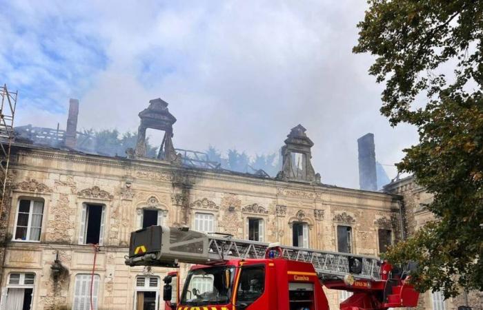 After the fire of this castle in the south of Sarthe, the desolation