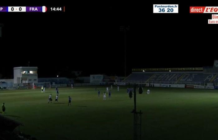 the Bleuets plunged into darkness during the Espoirs match for Euro 2025