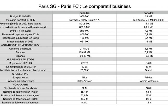 PSG vs PFC. The business comparison of the two Parisian clubs