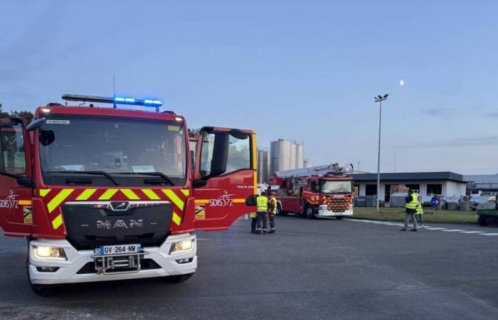 Fire quickly brought under control at the Yoplait factory in Le Mans