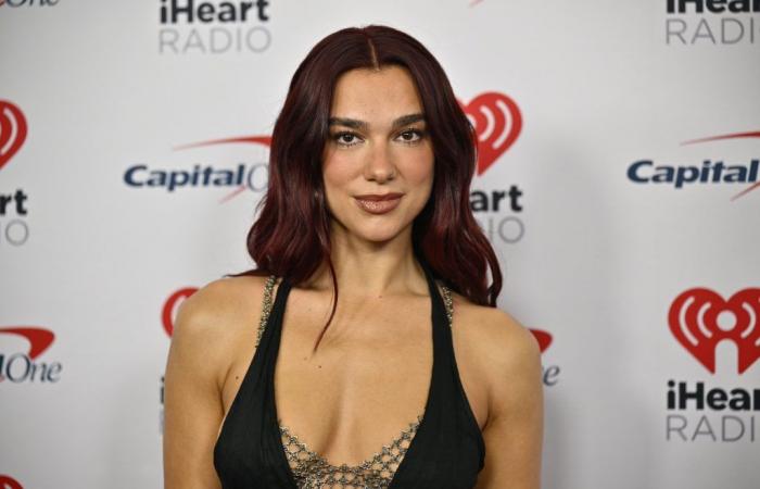 Dua Lipa shows off her cleavage down to her navel and her protruding abs in a top that hides almost nothing, she sets the Internet on fire