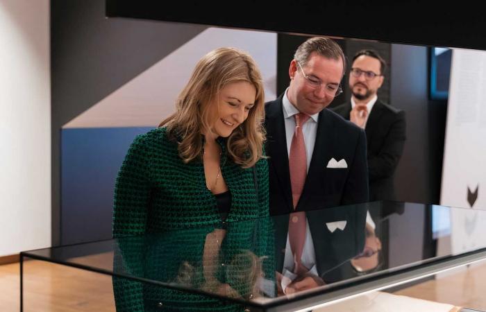 The Luxembourg heir couple immersed in heraldry for Guillaume’s first outing since the transfer of the lieutenancy