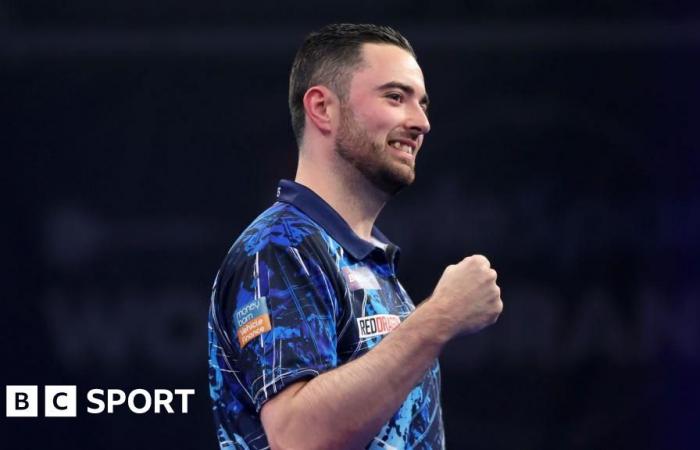 World Grand Prix darts: Luke Humphries thrashes Ryan Joyce to reach final