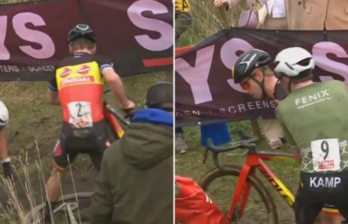 A kick to the opponent’s bike: Eli Iserbyt disqualified from the first cyclocross of the season (video)