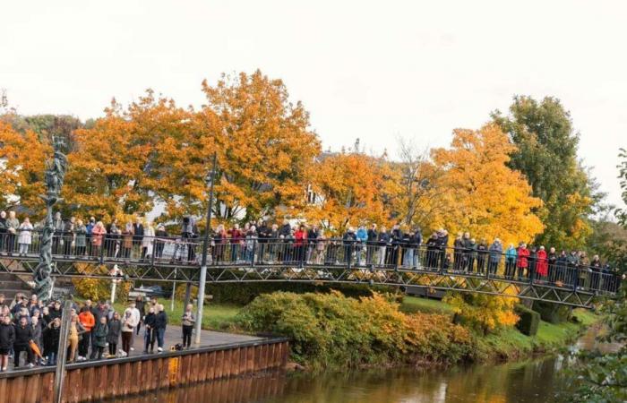 Queen Mary in autumn colors to celebrate 750 years of Holstebro with King Frederik