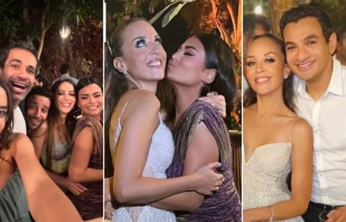 Asmaa Jalal, Jamila Awad, Yousra Al-Lawzi and Karim Qassem are among them…the stars at Maryam Al-Khasht’s wedding | Album