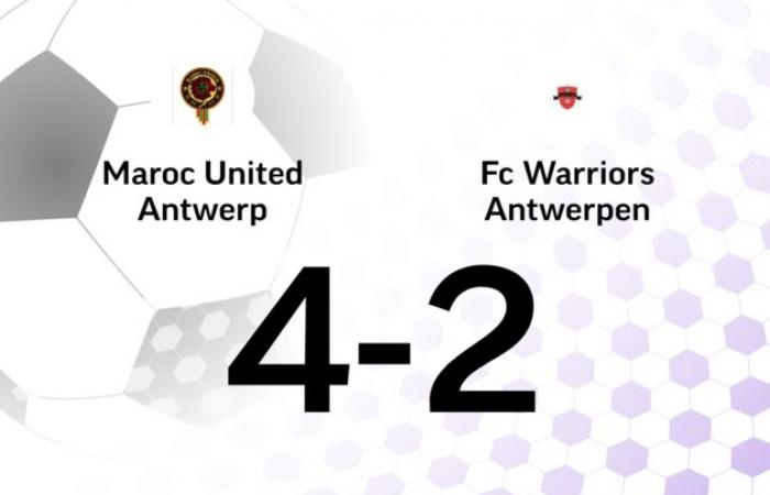 Maroc United Antwerp beats Warriors after hat trick B. Degirmenci (Antwerp)