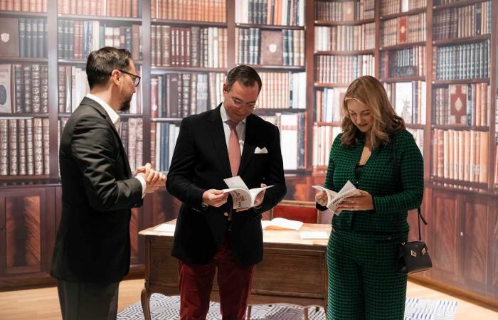 The Luxembourg heir couple immersed in heraldry for Guillaume’s first outing since the transfer of the lieutenancy