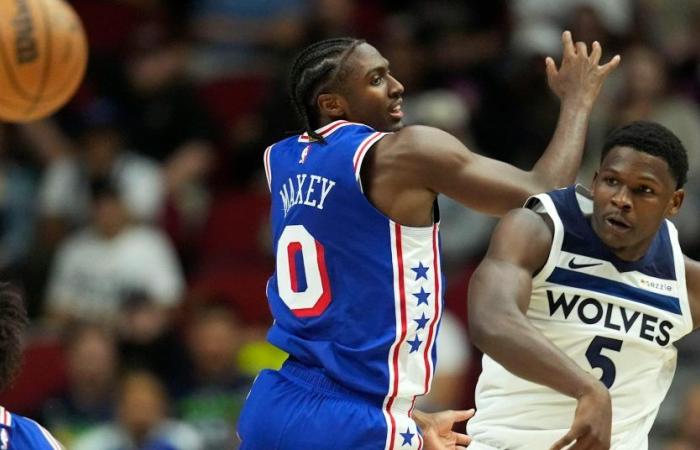 Timberwolves beat 76ers 121-111 in preseason game in Des Moines