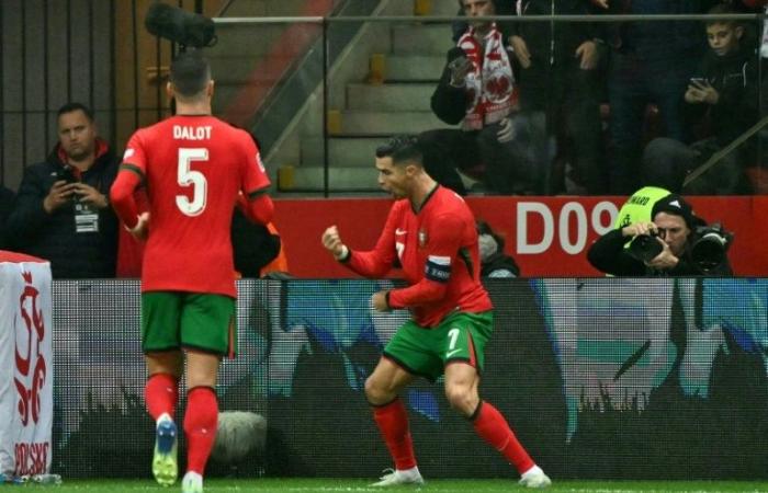 Ronaldo scores his 134th goal for Portugal in the 3-1 against Poland in the Nations League