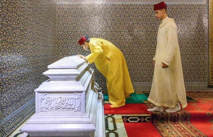 The King presides over a religious vigil to commemorate the 26th anniversary of the disappearance of King Hassan II