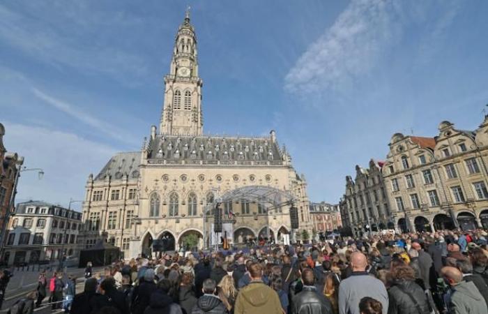 The memory of Dominique Bernard celebrated in Arras, one year after the attack