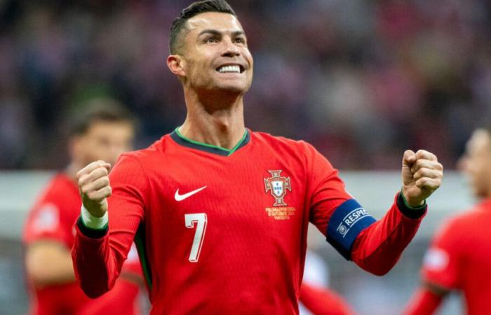 Football: a goal and a nice gesture towards a spectator, Cristiano Ronaldo still on top with Portugal