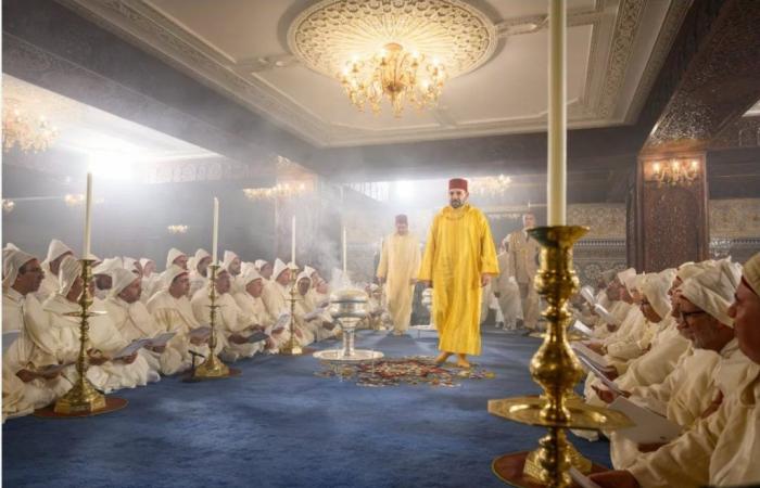 King Mohammed VI chairs a religious ceremony commemorating the twenty-sixth anniversary of the death of the late Hassan II