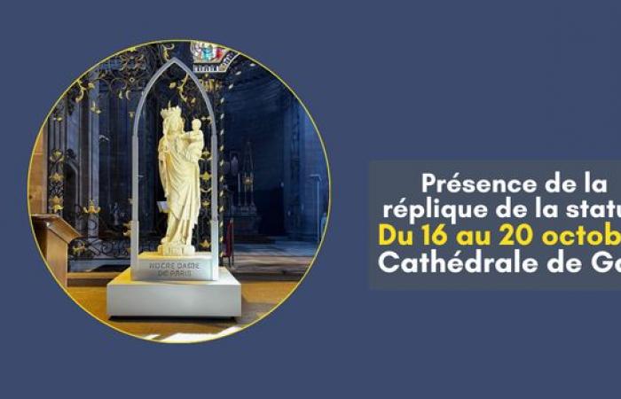 Gap Cathedral receives the replica of the statue of ND of Paris