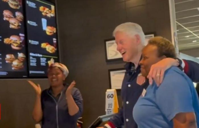 Bill Clinton campaigns for Kamala with a McDonald’s pit stop; see how people reacted