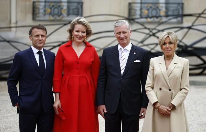 The King of the Belgians on a three-day state visit to France, aboard the Eurostar