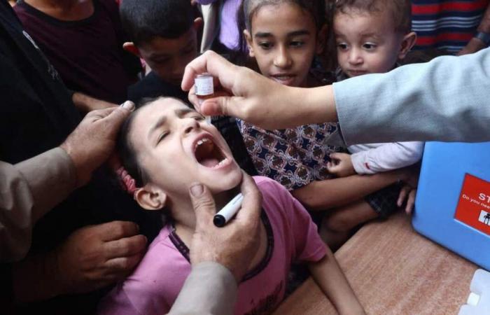 Despite Israeli strikes, launch of a second anti-polio vaccination campaign in Gaza